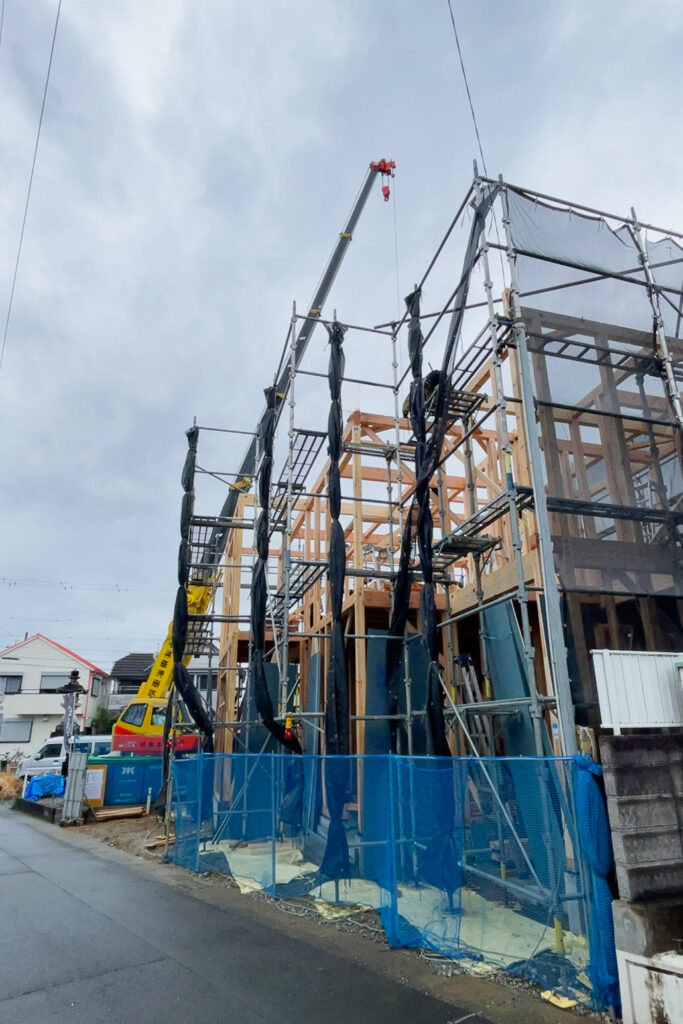 浜松市 注文住宅 上棟式 雨
